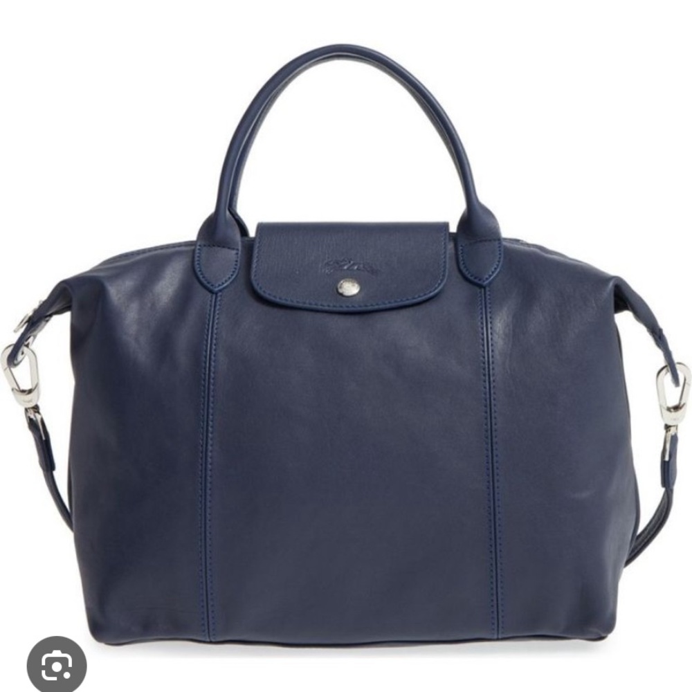 LONGCHAMP Medium Le Pliage Cuir Purple